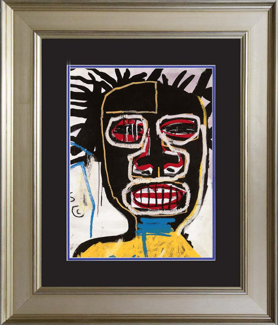 Jean Michel Basquiat Lithograph from 1984: Jean Michel Basquiat Lithograph from 1984 Approx 24x20 inches Custom framed and includes certificate