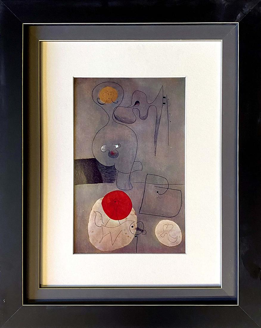 Joan Miro Color Plate Lithograph from 1968: Joan Miro color Plate Lithograph Approx 24x20 inches Custom framed and includes certificate