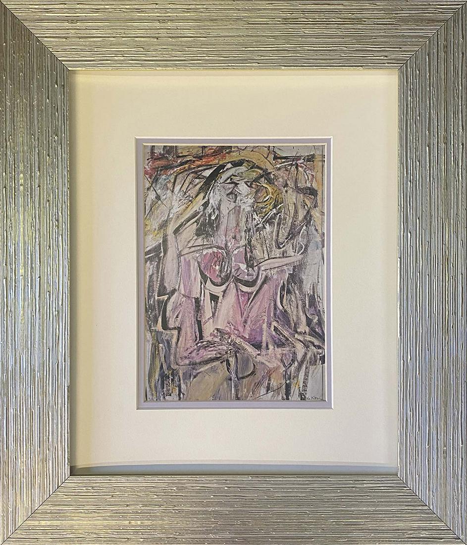 Willem de Kooning Color Plate Lithograph from 1970: Willem de Kooning Color Plate Lithograph from 1970 Approx 24 x20 inches Custom framed and includes certificate