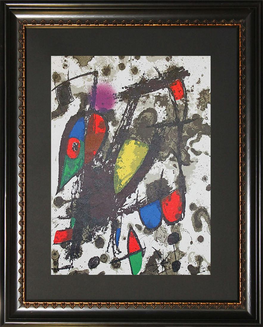 Joan Miro Original Lithograph: Joan Miro Original Lithograph. Approx 18x20 inches Includes certificate of authenticity. Custom framed.