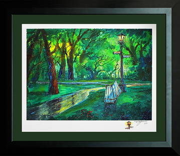 Michael Schofield Limited Edition with Remarque on paper  landscape: Michael Schofield Limited Edition with Remarque Surreal Forrest 30 x 40 on paper. Hand signed and numbered by the artist. Includes certificate of authenticity.