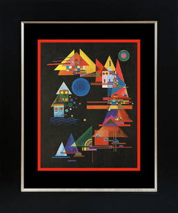 Wassily Kandinsky Color Plate Lithograph from 1967: Kandinsky 1967 lithograph Professionally framed. Includes certificate of authenticity. Approx 20x24 inches.