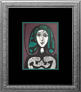 1973 Color Plate Lithograph Pablo Picasso: 1973 Original Lithograph Pablo Picasso Signed and dated in the plate. Approx 20x24 inches. Includes certificate of authenticity. Professionally framed.