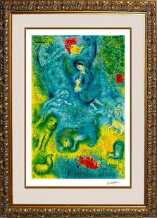 Marc Chagall Limited Edition Lithograph Magic Flute: Magic Flute Marc Chagall after. Limited Edition lithograph. The signature is in the plate. Includes certificate of authenticity. Approx. 24 x 36.Custom framed.