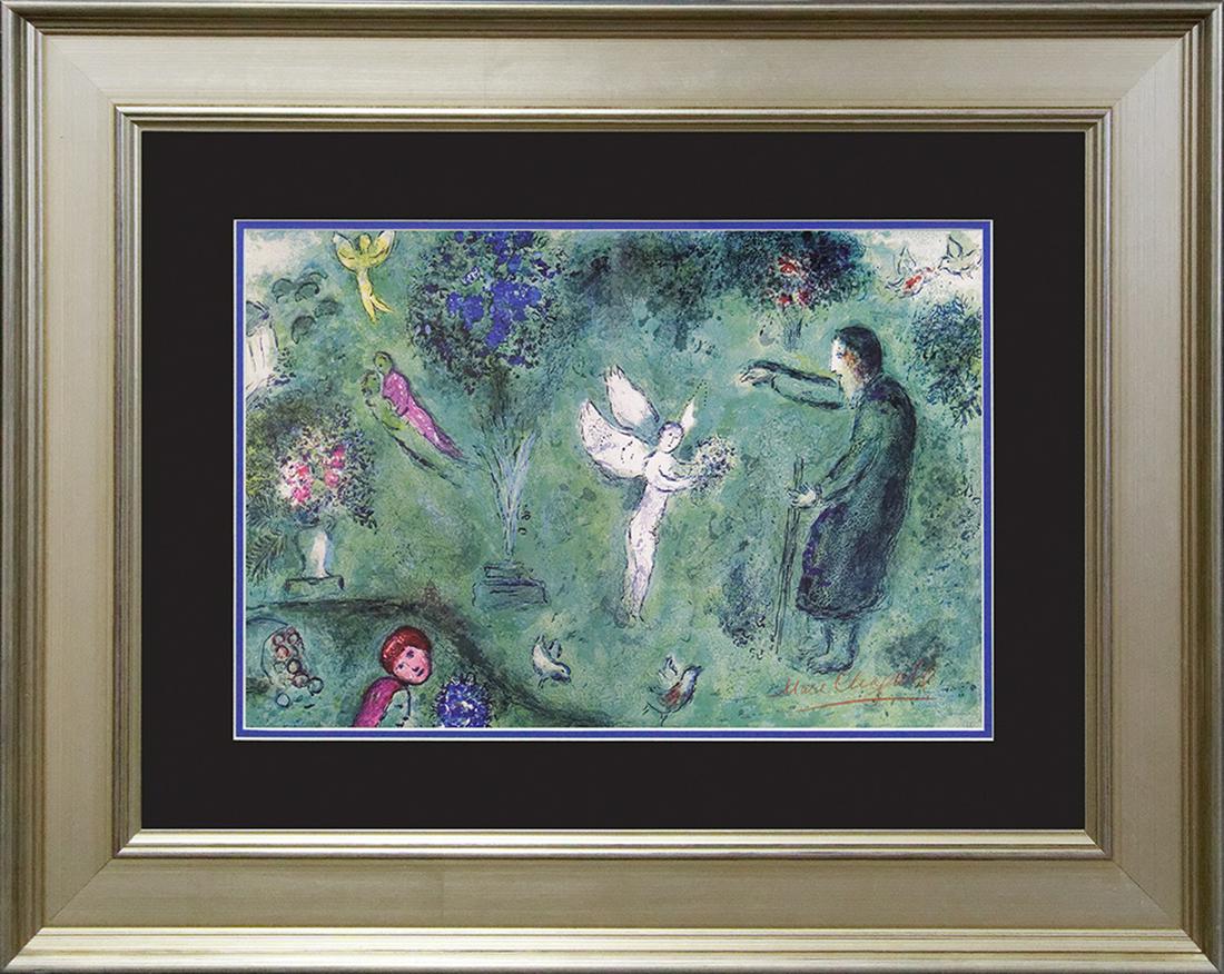 Marc Chagall Lithograph Hand signed: Marc Chagall Hand Signed Lithograph. This lithograph is hand signed by the artist. Custom framed. Includes certificate of authenticity. Approx 26x28 inches. Mourlot Press.