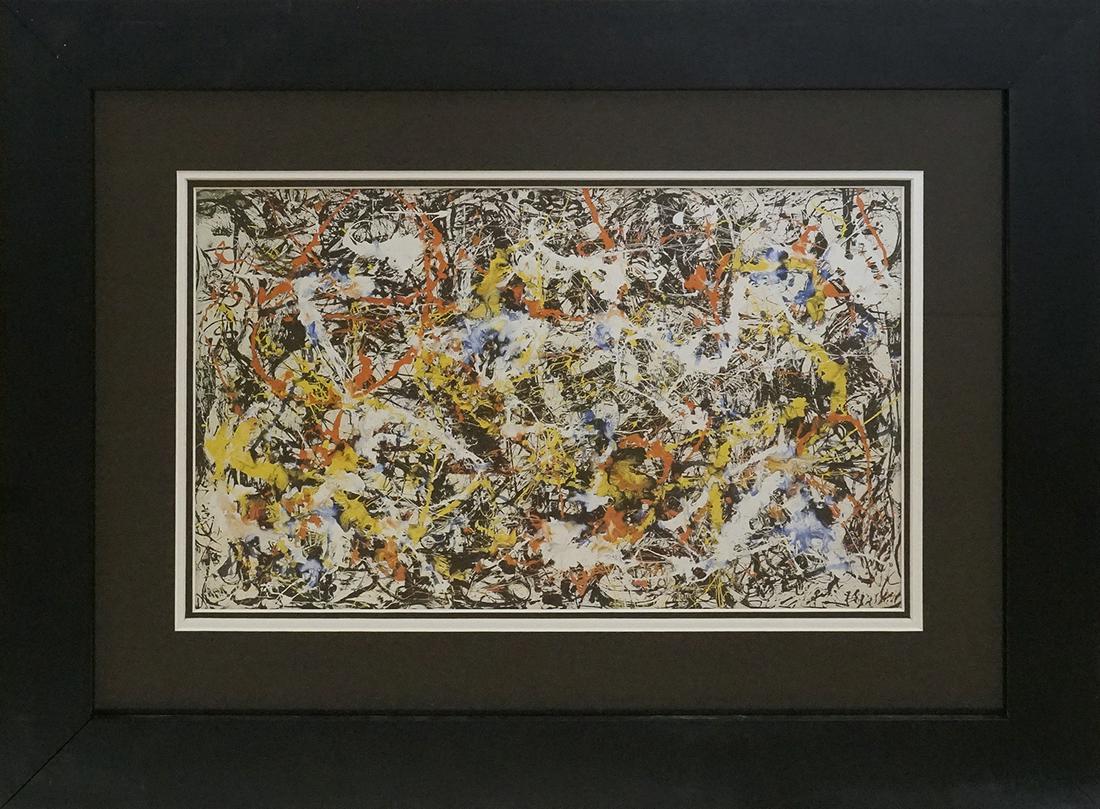 Jackson Pollock color plate Lithograph from 1970 Abstract (1 of 1)