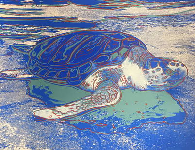 Andy Warhol Turtle Original Serigraph Trial Artist Proof: Andy Warhol Turtle Original Serigraph Trial Artist Proof 38x38 inches 1986 Includes certificate