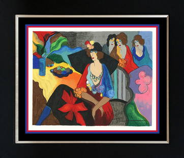 Itzchak Tarkay Limited Edition Serigraph: Tarkay Limited Edition Serigraph Hand signed by the artist. Numbered in the edition. Approx 24x20 inches custom framed Includes certificate