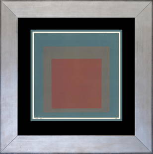 Josef Albers Color Plate lithograph: Albers Color Plate lithograph Approx 24x20 inches. Includes certificate Custom framed.