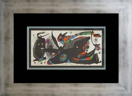 Joan Miro Lithograph from 1970: Joan Miro Lithograph from 1970 Signed in the plate Limited Custom framed and includes certificate.