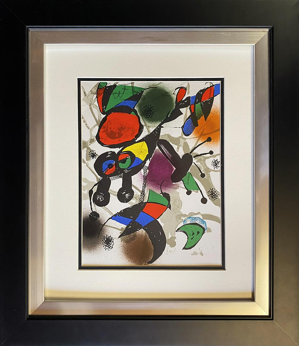Joan Miro Original Lithograph: Joan Miro Lithograph from 1970 Approx 26x22 inches Custom framed and includes certificate