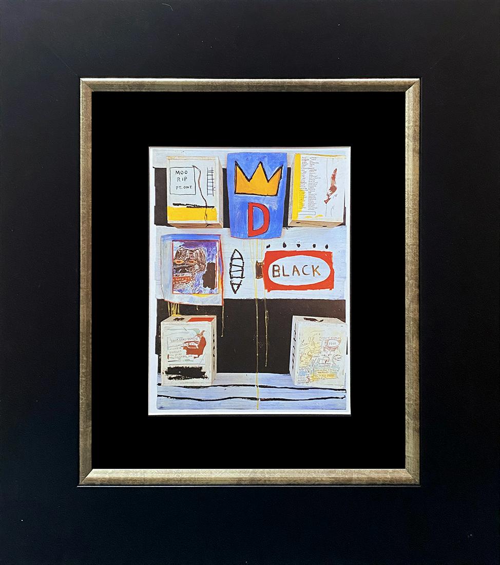 Jean Michel Basquiat Lithograph from 1985: Jean Michel Basquiat Color Plate Lithograph from 1984 Approx 24 x20 inches Custom framed and includes certificate