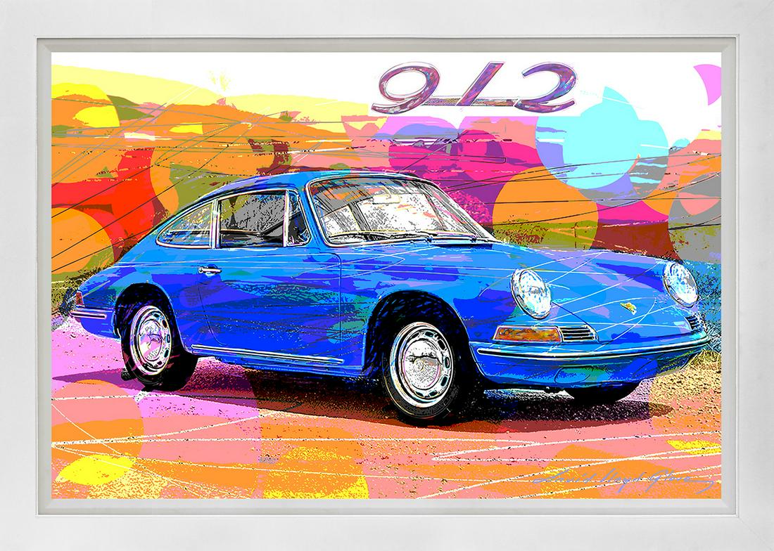 1966 Porsche 912  David Lloyd Glover Mixed Media Original canvas (1 of 1)