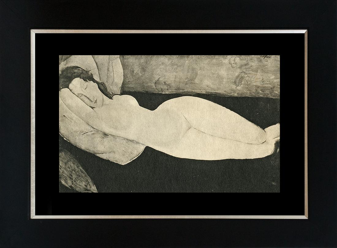 Modigliani Lithograph 90 year old lithograph on velum paper limited edition (1 of 1)