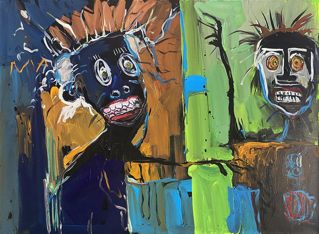 Original on canvas attributed to Jean Michel Basquiat (1 of 1)