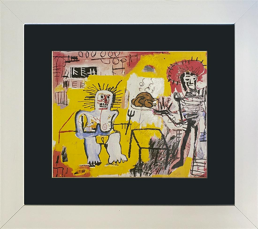 Color Plate Lithograph from 1984 by Jean Michel Basquiat: Color Plate Lithograph from 1984 by Jean Michel Basquiat Approx 25x20 inches and includes certificate