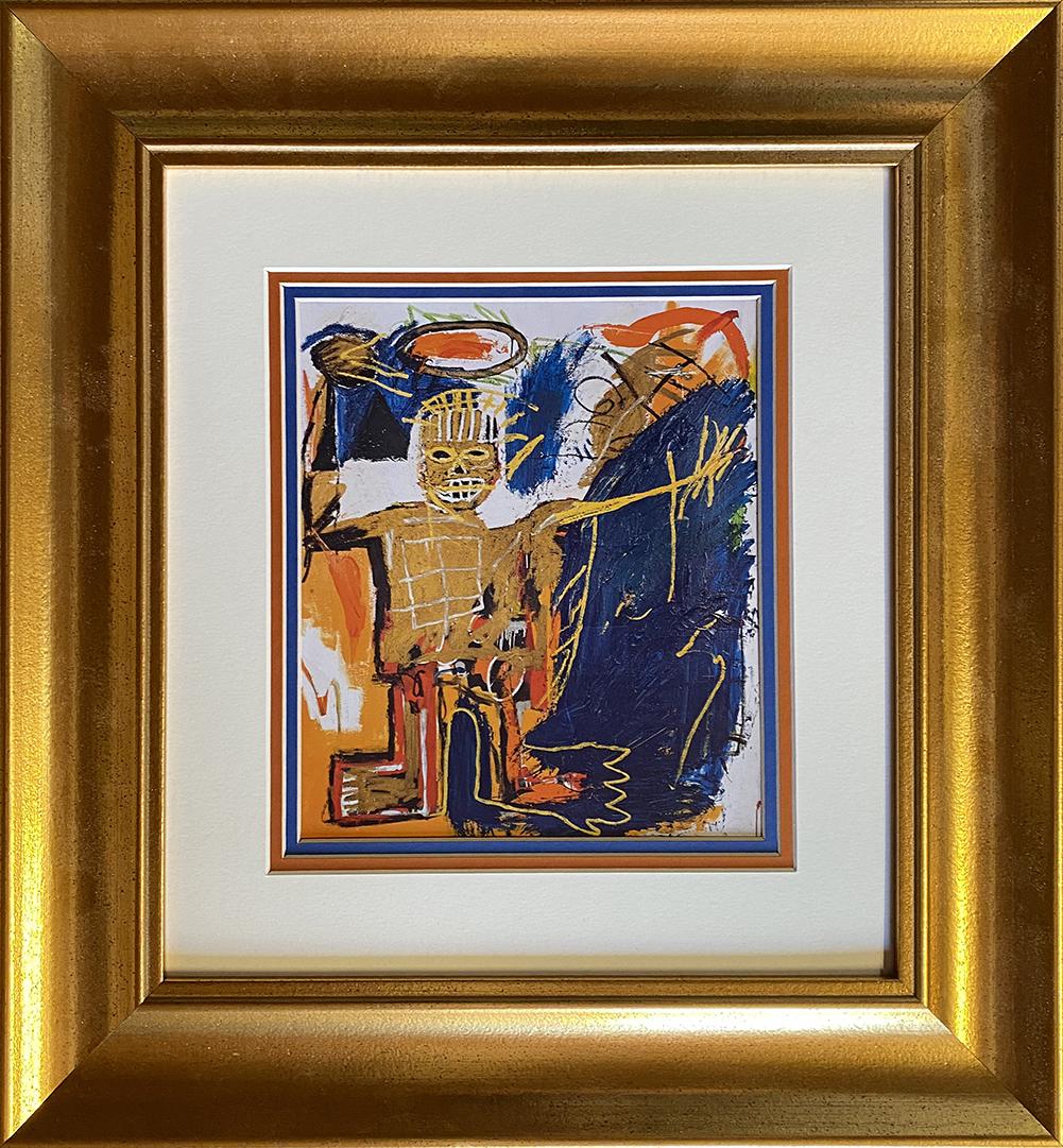 Jean Michel Basquiat Color Plate Lithograph: Jean Michel Basquiat Color Plate Lithograph from 1984. Approx 24x20 inches and includes certificate Custom framed.