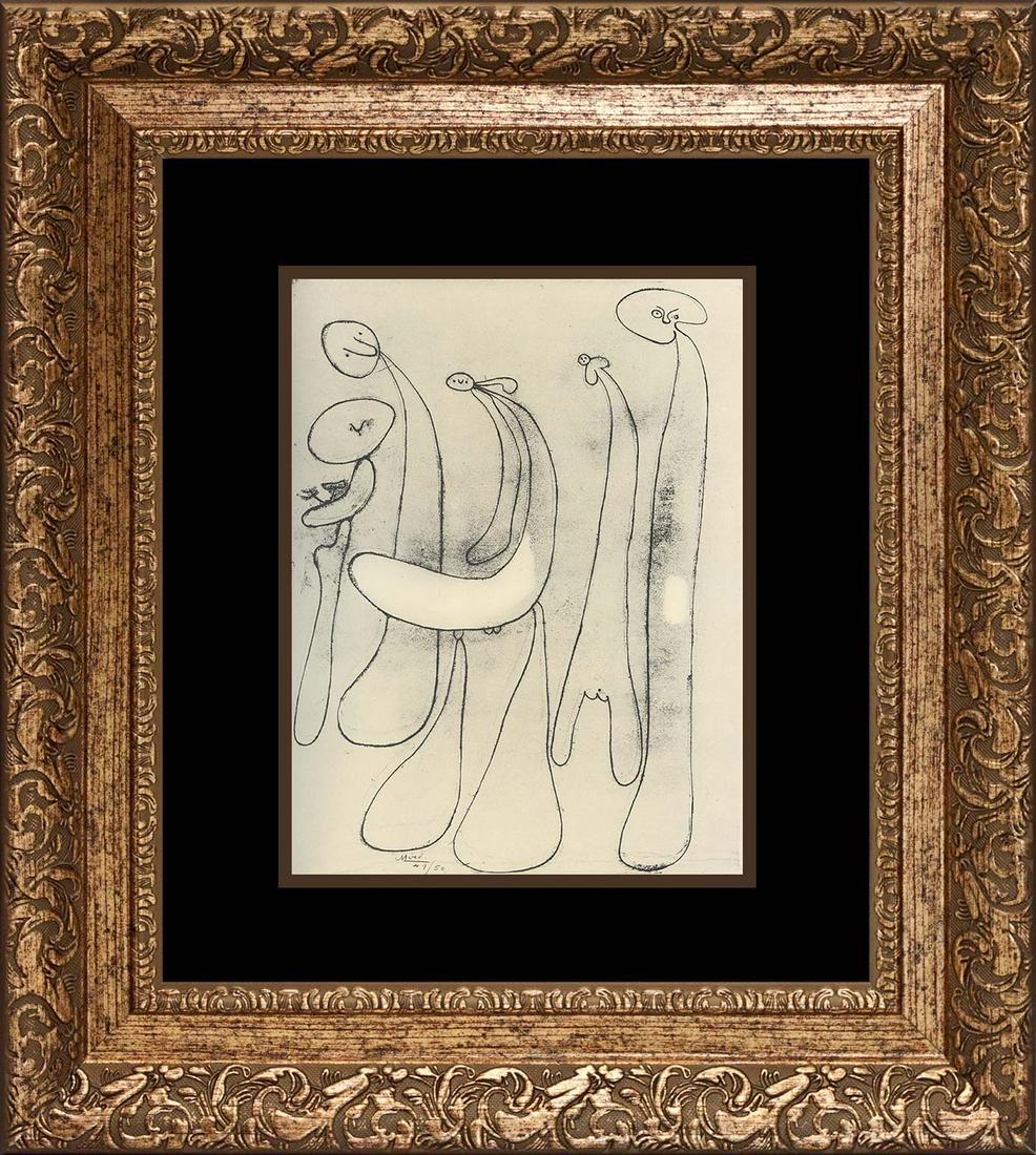 Joan Miro Color Plate Lithograph 1979: Joan Miro color Plate Lithograph from 1979. Approx 24x20 inches. Professionally framed. Includes certificate.