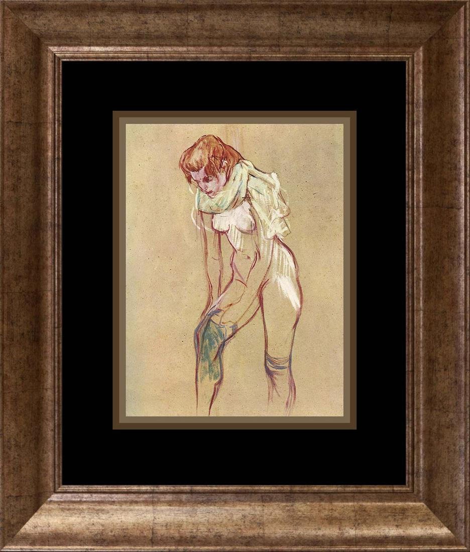Toulouse Lautrec Lithograph from 1966: Toulouse Lautrec Lithograph from 1966 printed in France. Approx 18x26 inches. Professionally framed. Includes certificate of authenticity. Printed in France at Mourlot Press.