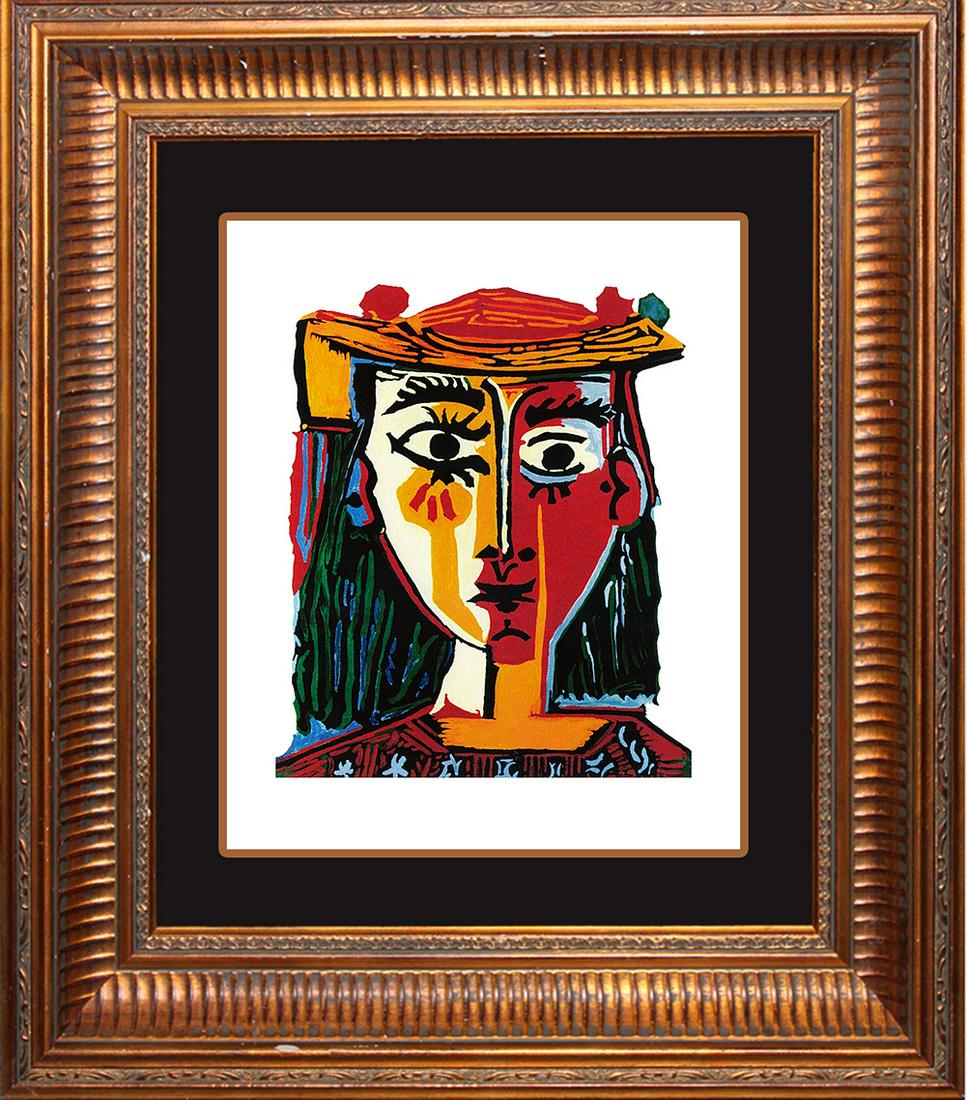 Pablo Picasso Bust of a Woman: Pablo Picasso Bust of a Woman Limited Edition Lithograph Approx. 20 x 26. Estate signed, Part of the Collection Domaine Picasso. Includes certificate of authenticity.
