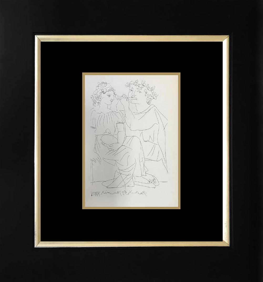 Pablo Picasso lithograph from over 50 years ago Vollard Collection: Pablo Picasso lithograph from 90 years ago Antique on Velin from 1926 Paris. Image size 10x 8 inches and approx 24 x 20 inches overall. Custom framed Includes certificate.