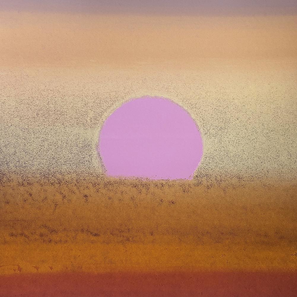 Sunset Unique original serigraph Andy Warhol from 1972 Unique Edition Original Silkscreen in: Andy Warhol from 1972 "Sunset" Unique Original Serigraph Silkscreen in colors. Trial Artist Proof Andy Warhol from 1972 "Sunset" Unique Edition Original Serigraph Silkscreen in colors. Trial Artist Pr