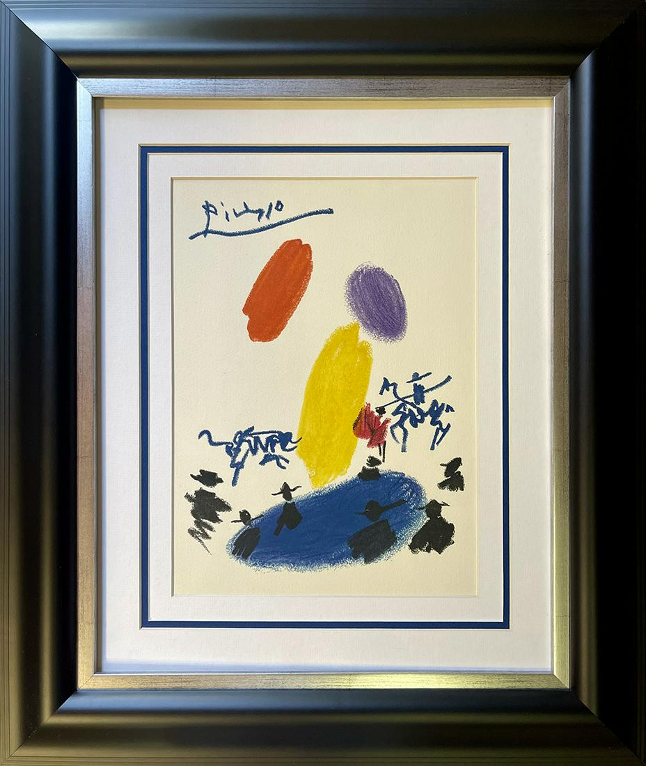 Pablo Picasso Original Wood Cut  Long Lost   Tribute to Ignacio Sanchez Funeral Song (1 of 1)