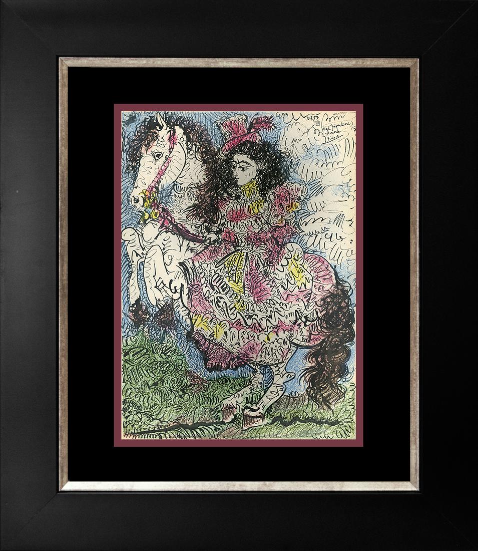 Pablo Picasso Lithograph from 1961: Pablo Picasso lithograph from 1961. Approx 24x20 inches. Includes certificate. Custom framed.