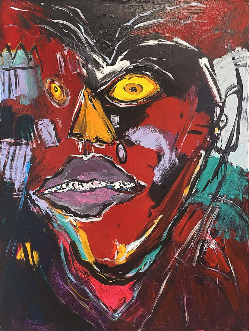 Original on canvas attributed to Jean Michel Basquiat (1 of 1)