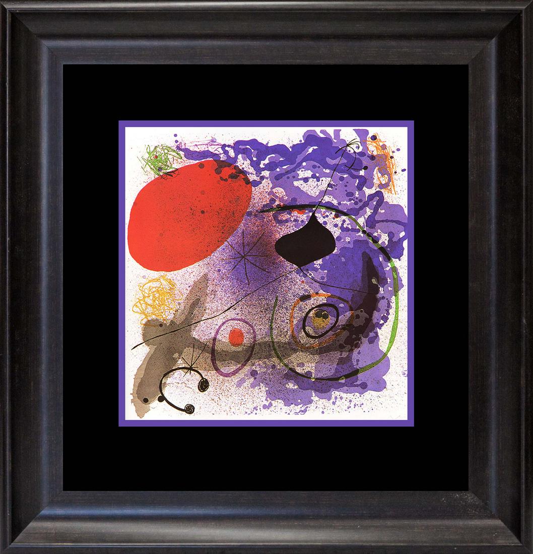 Joan Miro Color Plate Lithograph 1979: Joan Miro Color Plate Lithograph 1979. Approx 24x20 inches. Professionally framed. Includes certificate.