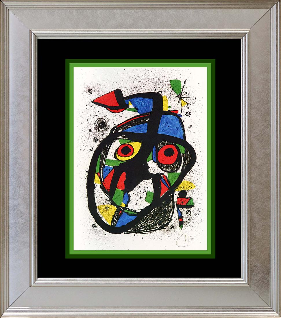 Joan Miro Color Plate Lithograph 1979: Joan Miro Color Plate Lithograph 1979. Approx 24x20 inches. Professionally framed. Includes certificate.