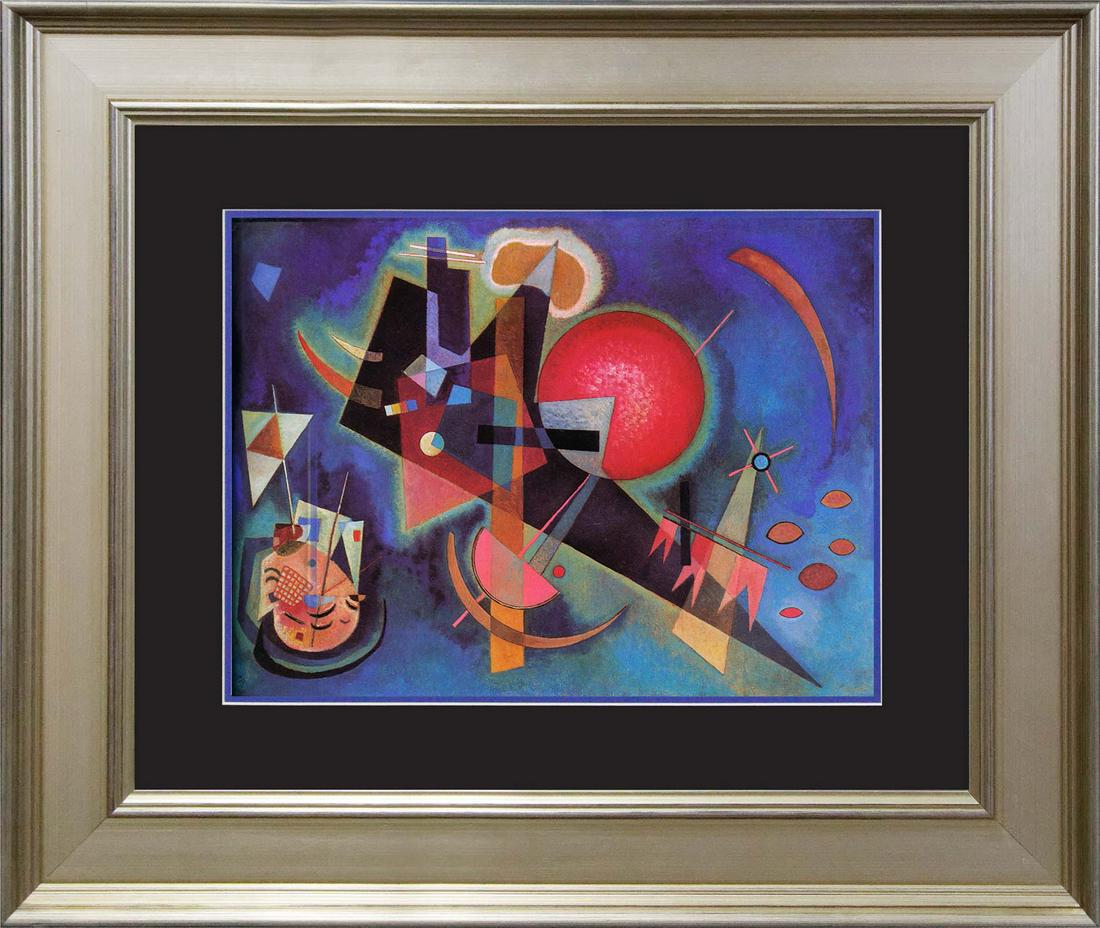 Red Circle in Blue after  Wassily Kandinsky on paper. (1 of 1)