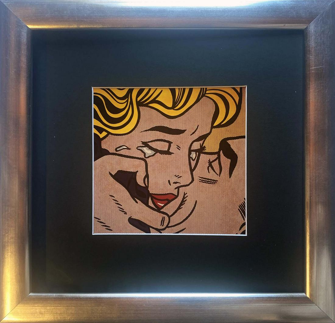Roy Lichtenstein Color Plate Lithograph from 1974: Roy Lichtenstein Color Plate Lithograph 1975 Approx 22 x 20 inches Custom framed and includes certificate