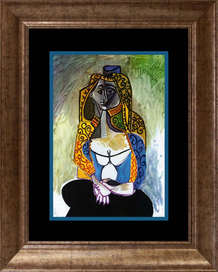 Pablo Picasso The Turkish Shawl Lithograph Collection Domaine. Limited Edition: Pablo Picasso The Turkish Shawl Lithograph Collection Domaine. The signature is in the plate. Signed by the estate. Limited Edition Includes certificate of authenticity. Approx 28x30 inches. Professio