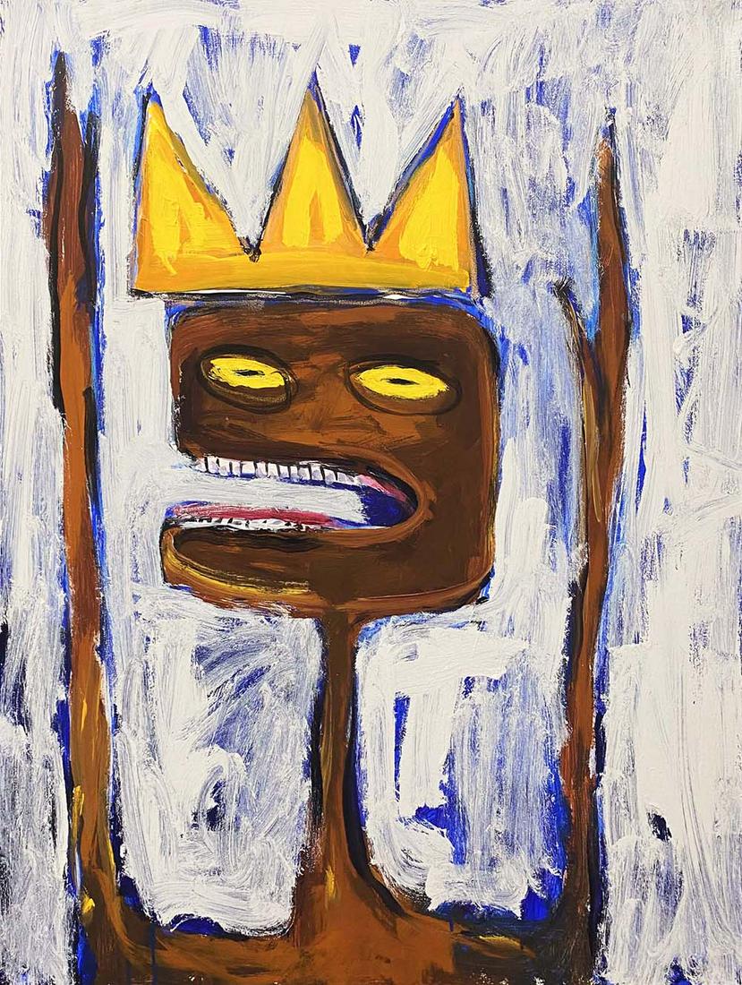 Original on canvas attributed to Jean Michel Basquiat (1 of 1)