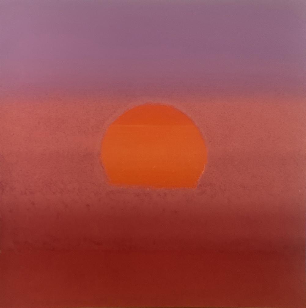 Sunset Unique original serigraph Andy Warhol from 1972 Unique Edition Original Silkscreen in: Andy Warhol from 1972 "Sunset" Unique Original Serigraph Silkscreen in colors. Trial Artist Proof Andy Warhol from 1972 "Sunset" Unique Edition Original Serigraph Silkscreen in colors. Trial Artist Pr