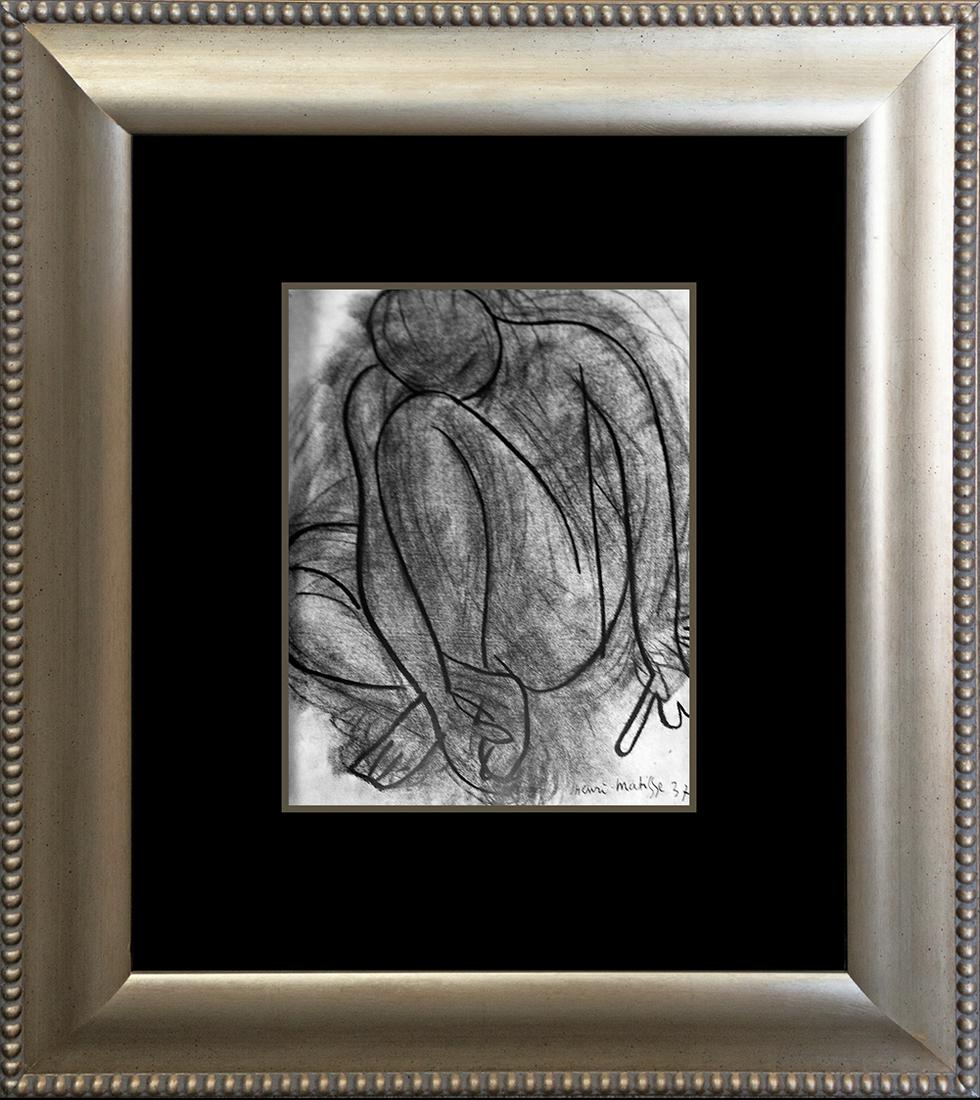 Henri Matisse Crouching Nude 45 years ago lithograph: Henri Matisse Lithograph - Crouching Nude 45 years old lithograph. The signature is in the plate. Custom framed. Approx size is 18x22 inches. Includes certificate.