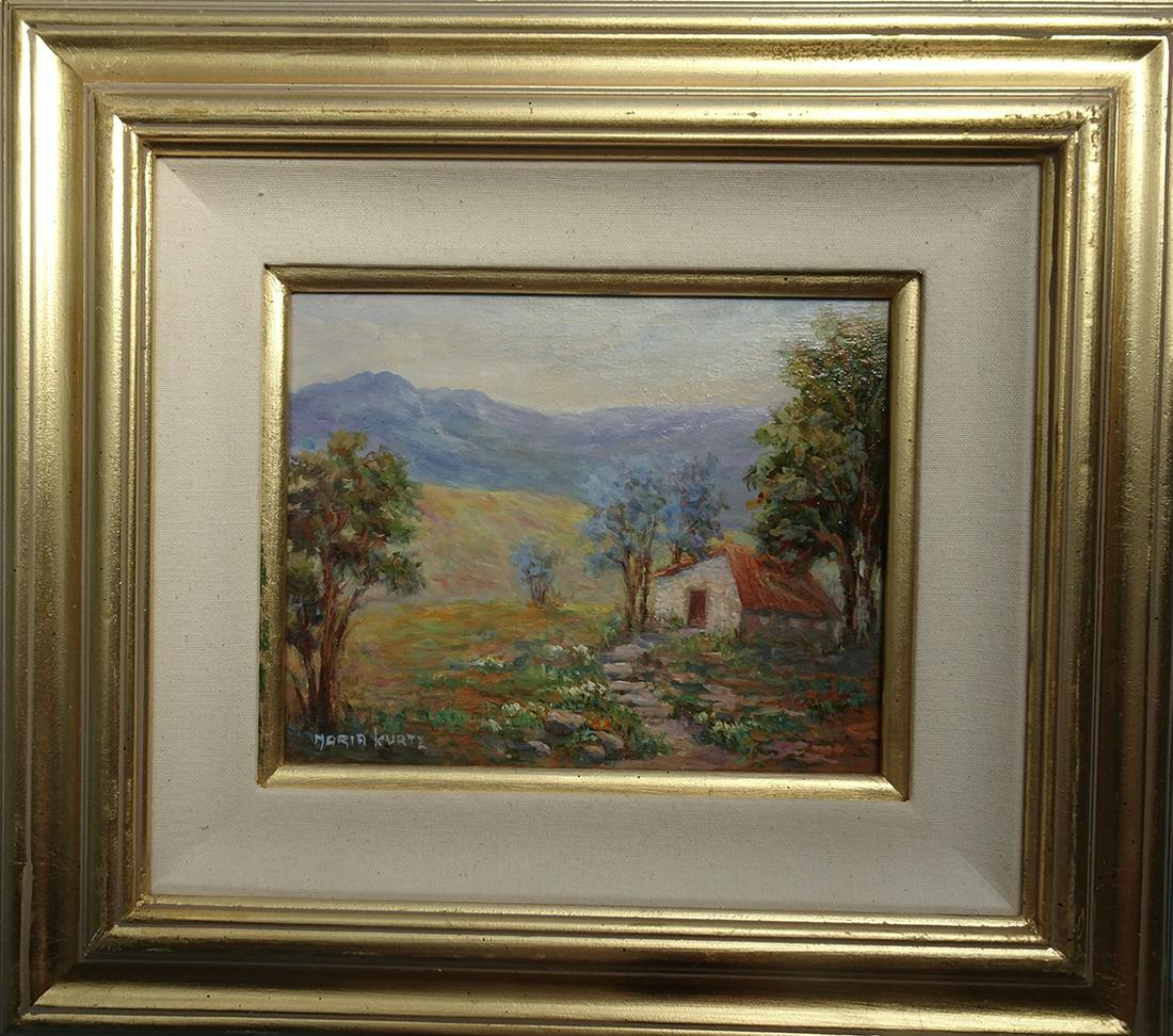 Kurtz Original oil on canvas 10x8 inches image size: Original oil on canvas One of a kind original Hand signed by Kurtz. Approx 20x24 inches Custom framed and includes certificate.