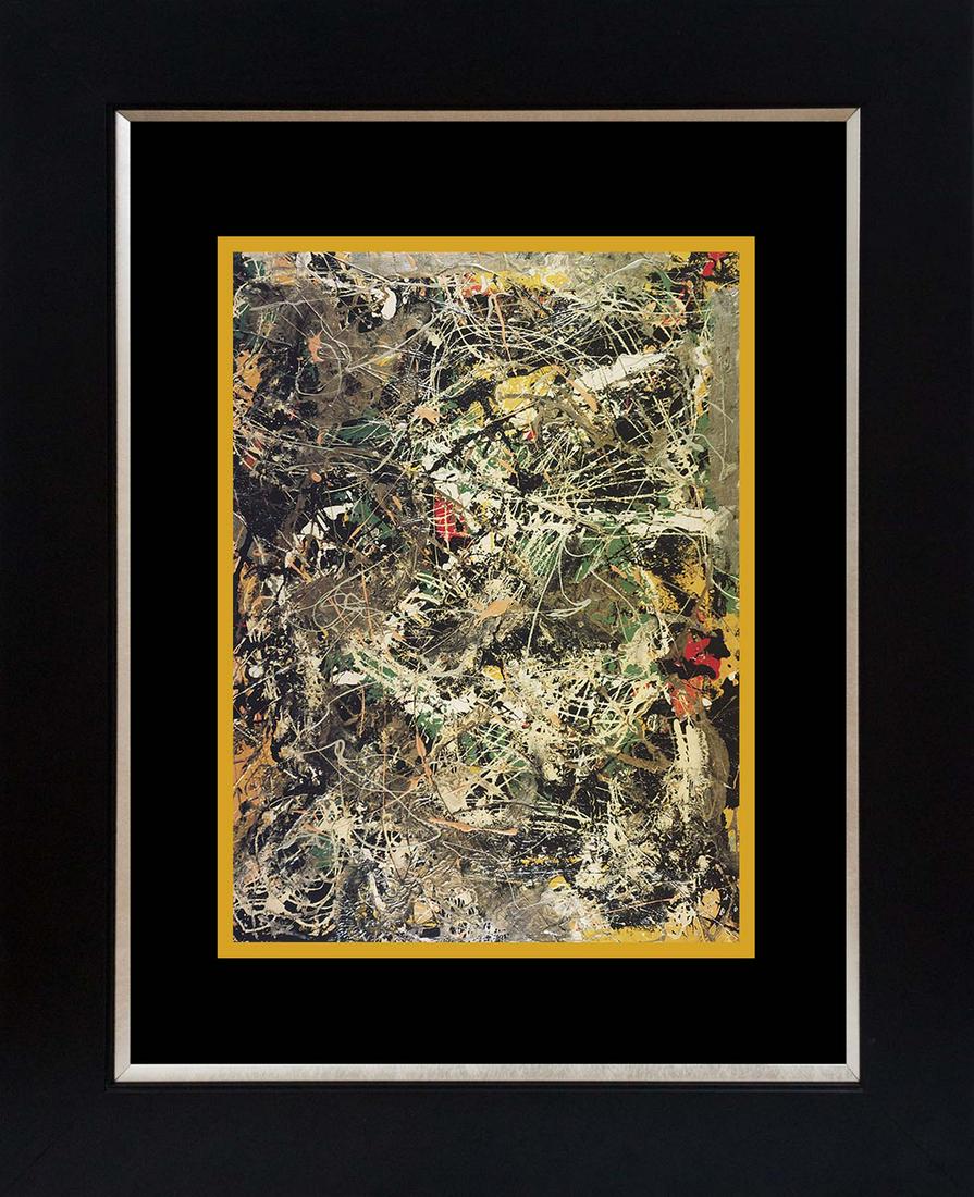 Jackson Pollock Color Plate Lithograph: Jackson Pollock Color Plate Lithograph Approx 24x20 inches. Custom framed and includes documentation.