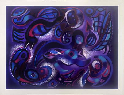 Original on canvas by Katherine Arion: Original on canvas by Katherine Arion One of a kind original Hand signed by the artist. Approx 30x40 inches Custom framed and includes documentation