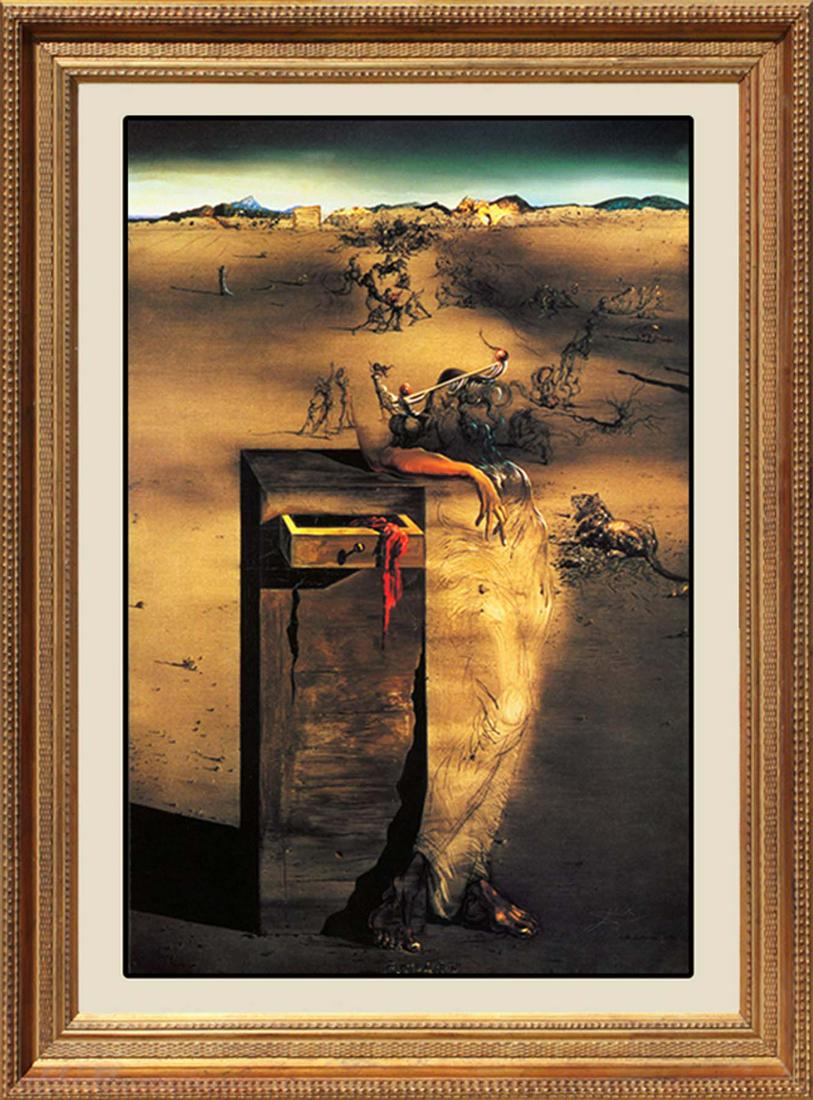 Salvador Dali Limited Edition Lithograph: ***AMAZING SALVADOR DALI **|**|** Salvador Dali Limited Edition Lithograph Approx 24x30 inches. Dalis signature is in the plate. Includes documentation. Custom framed.