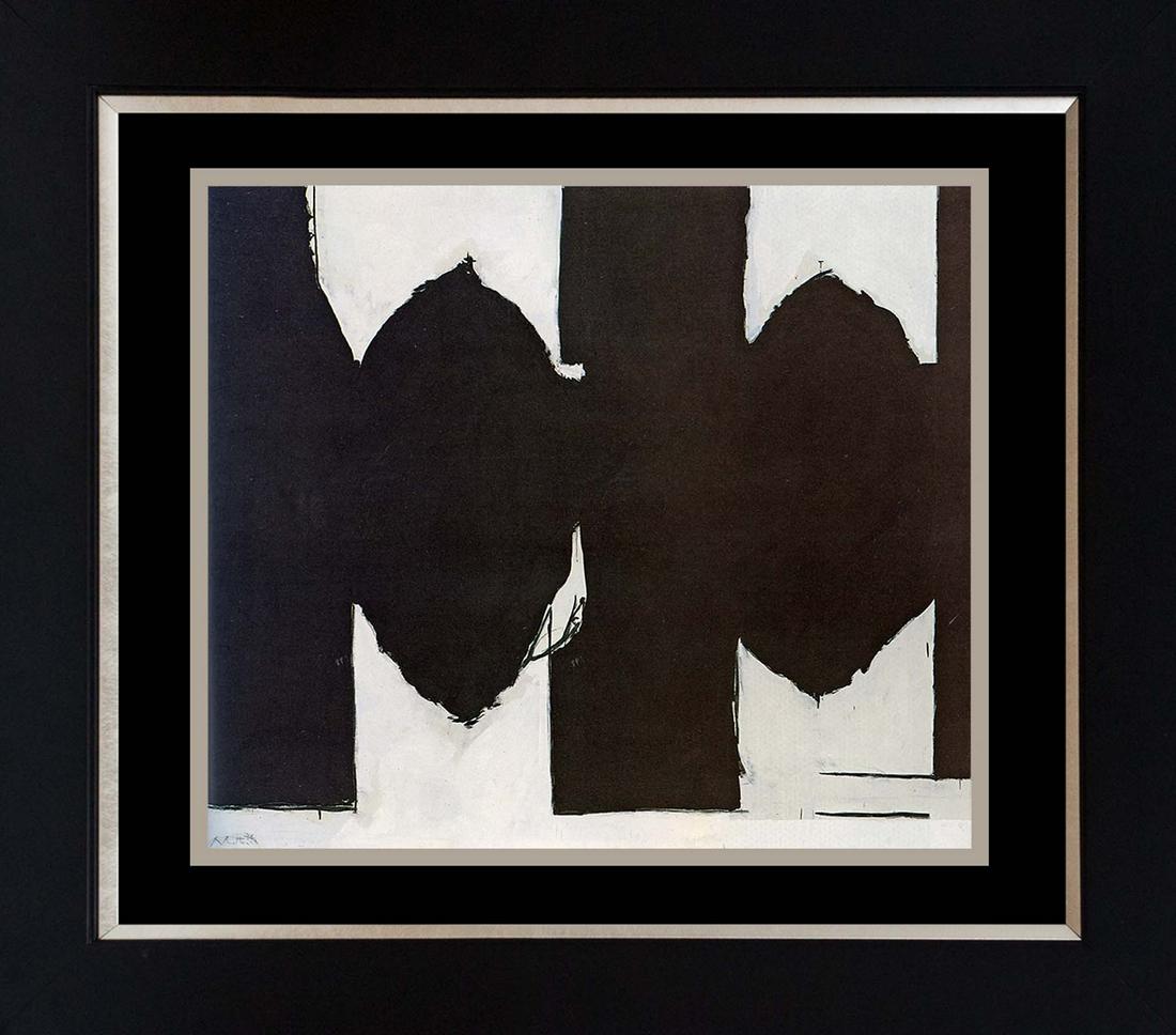 Robert Motherwell Color plate Lithograph: Robert Motherwell Lithograph after from 1975. Approx 24x20 inches. Professionally framed. Includes documentation.