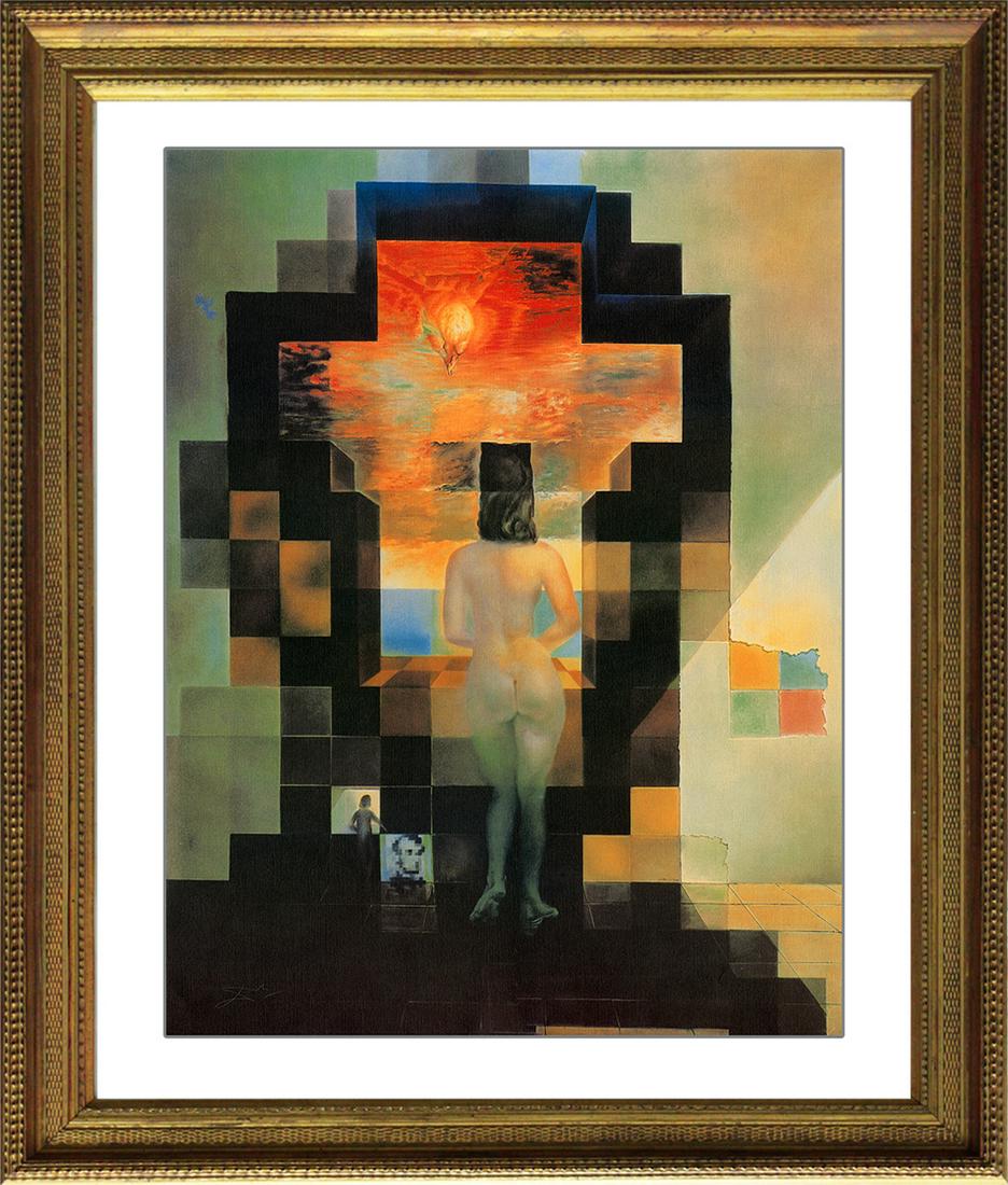 Salvador Dali-Limited Edition-Lincolnvision after Dali: Lincolnvision- AMAZING SALVADOR DALI Limited Edition lithograph after Dali. Custom Framed The signature is in the plate. Includes documentation. Approx. 26x30 inches.