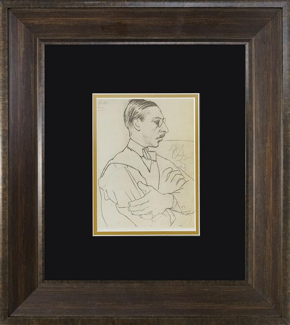Pablo Picasso lithograph from 90 years ago Antique on Velin from 1926 Paris: Pablo Picasso lithograph from 90 years ago Antique on Velin from 1926 Paris. Image size 10x 8 inches and approx 24 x 20 inches overall. Custom framed Includes documentation.