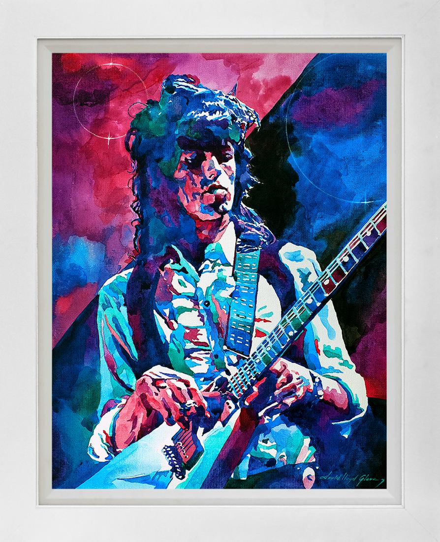 Mixed Media Original on canvas by David Lloyd Glover Keith Richards A Rolling Stone (1 of 1)