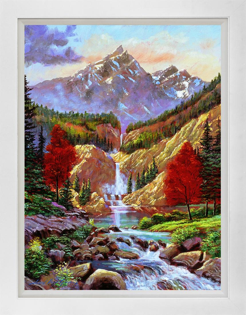 Rocky Mountain Splendor Mixed Media Original  David Lloyd Glover on canvas (1 of 1)