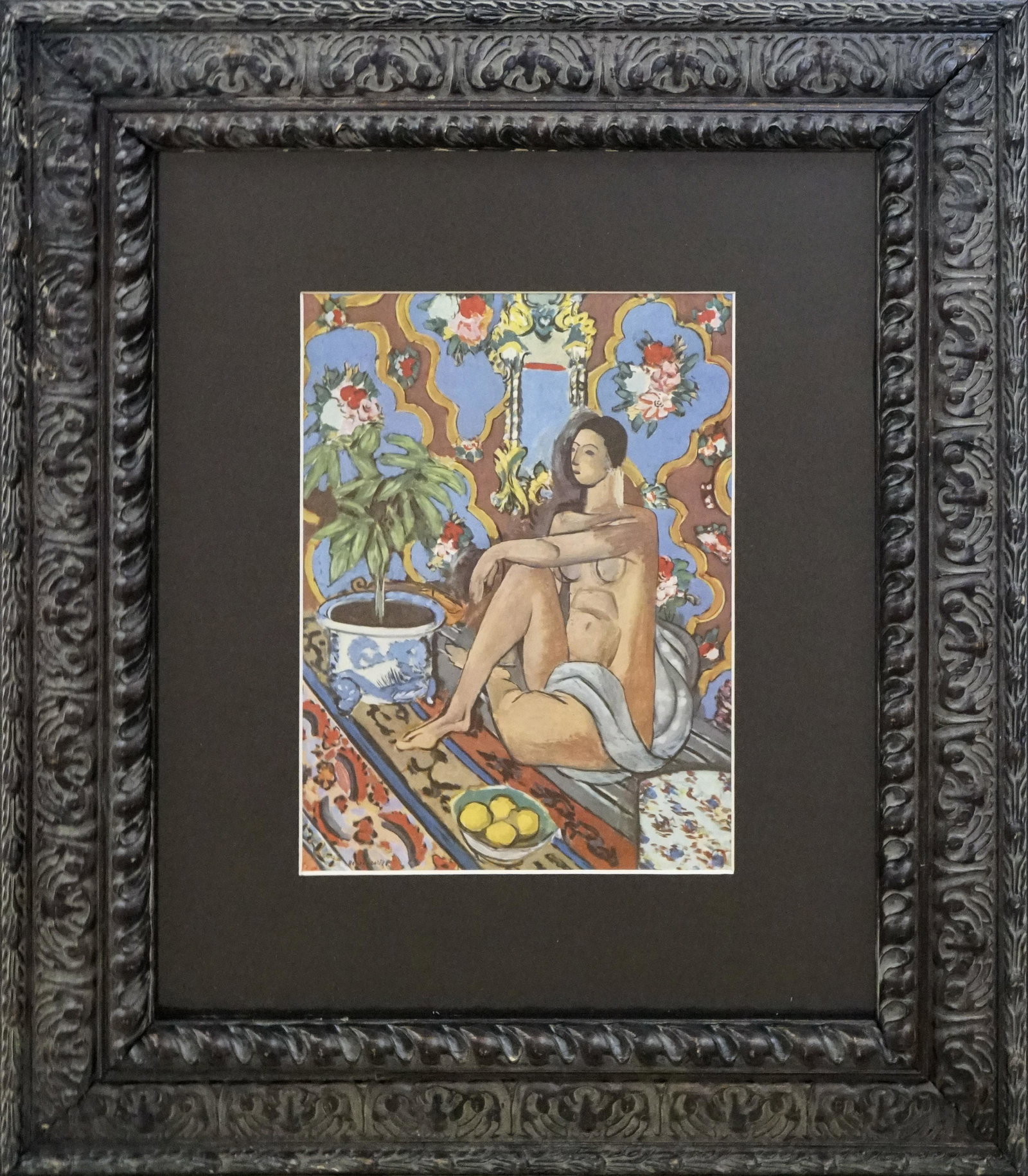 Henri Matisse Lithograph after Matisse: Henri Matisse Lithograph after Matisse Henri Matisse Color Plate LIthograph after Matisse from 1967 Approx 24 x 20 inches Custom framed and includes
