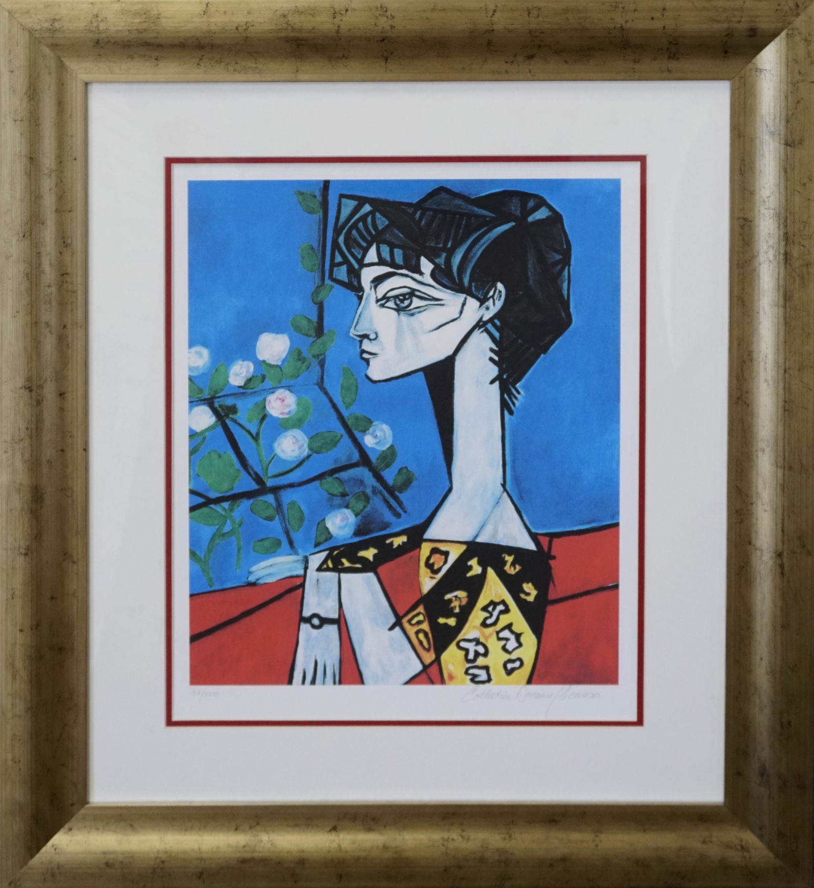Pablo Picasso -Limited edition Lithograph-Jacqueline With Flowers Collection domaine after Picasso. (1 of 1)