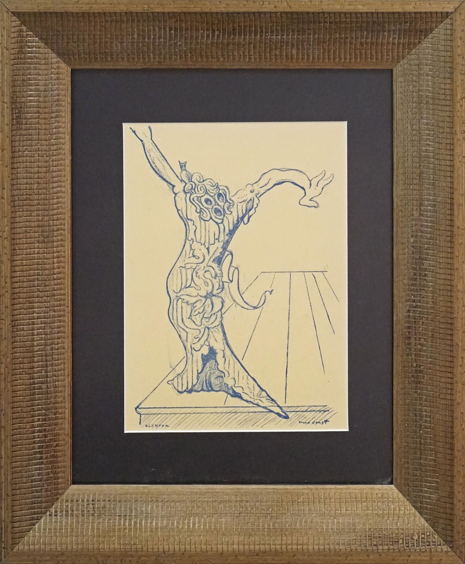 Max Ernst Engraving: Max Ernst Engraving Max Ernst Engraving Approx 24x20 inches Custom framed and includes documentation. Luxury art.