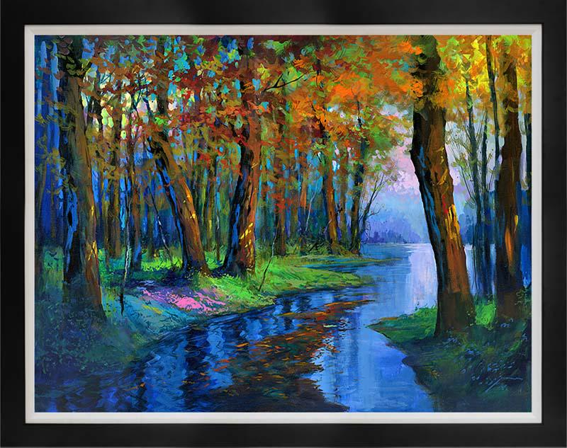 Michael Schofield Landscape Mixed Media Original on canvas: Michael Schofield Mixed Media Original on canvas. Hand signed by the artist. Approx 30 x 24 image. Includes certificate Custom framed. This work was purchased directly from the artist.This work was pu